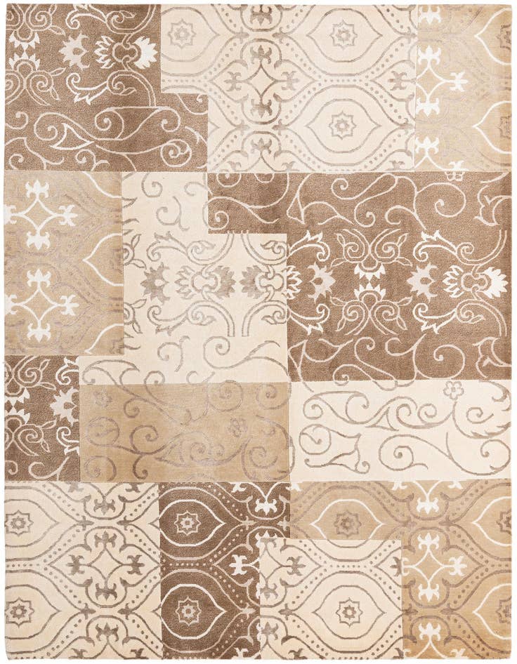 Detail image of 6' 9 x 9' 11 Hand Knotted Darya Wool Rug
