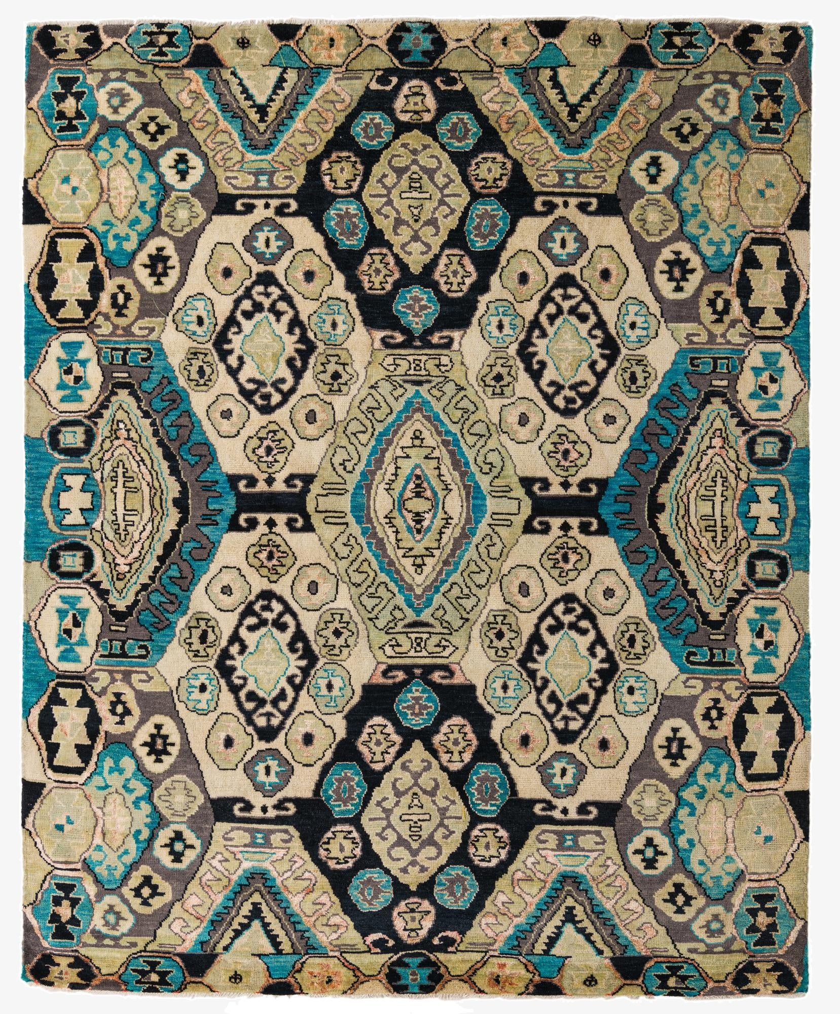 8' x 9' 10  Hand Knotted Darya Rug
