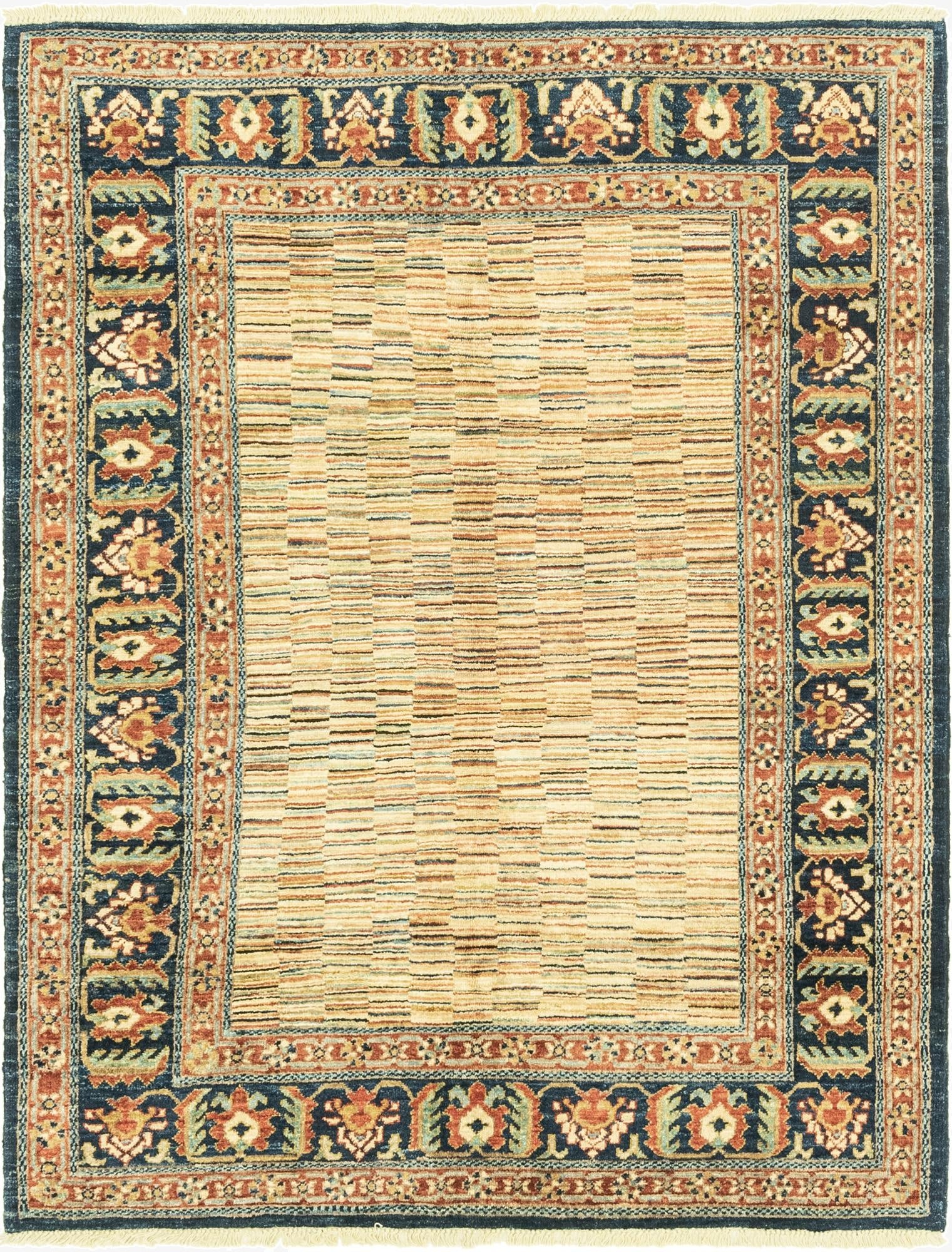 4' 9 x 6' 2  Hand Knotted Darya Oriental Rug