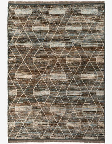 6' 7 x 9' 7 Hand Knotted Darya Wool Rug