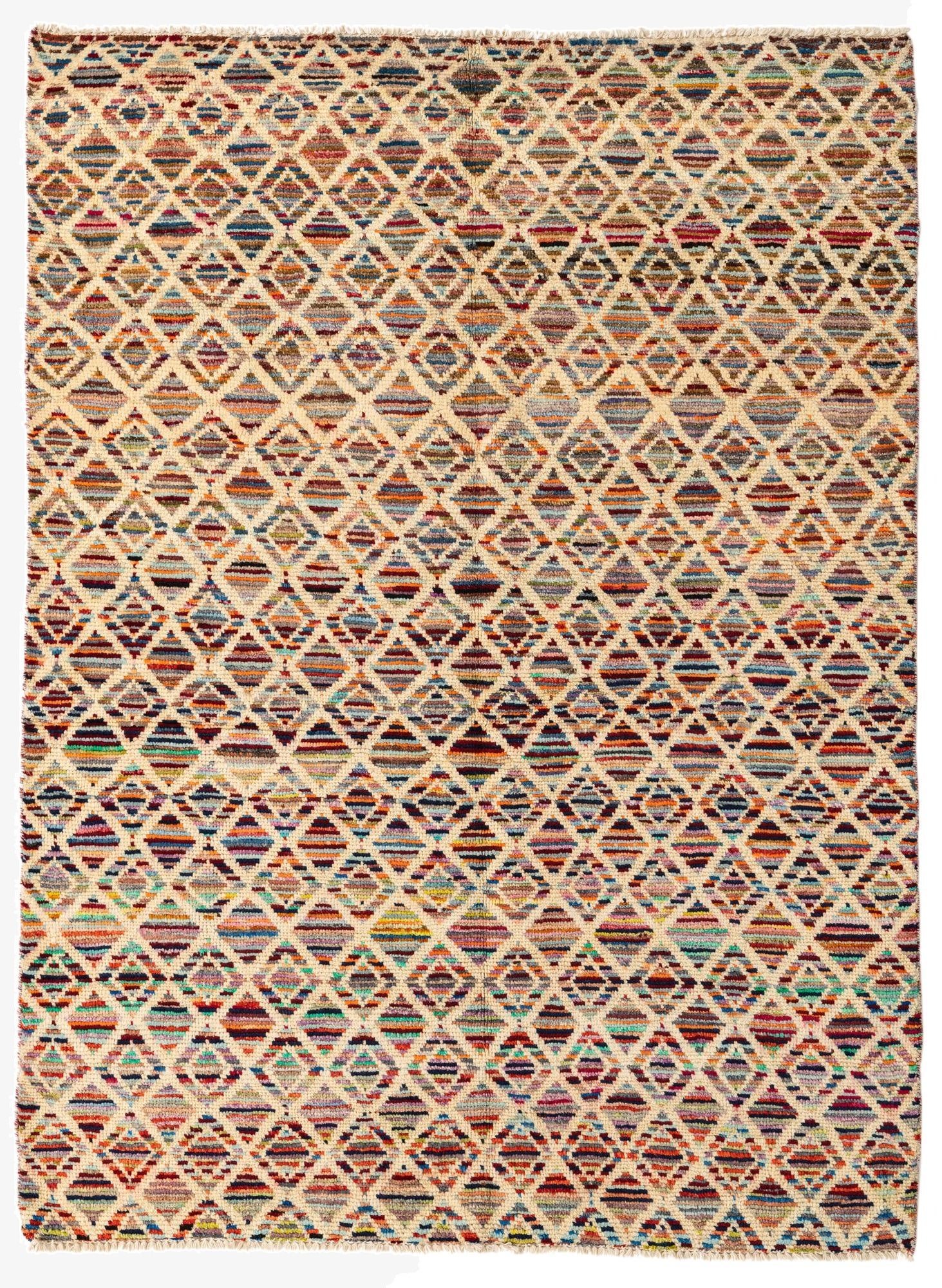5' 3 x 7'  Hand Knotted Darya Wool Rug