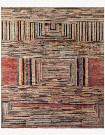 8' 5 x 9' 8 Hand Knotted Darya Wool Rug