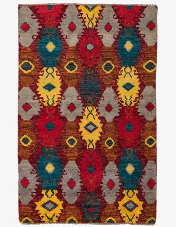 4' 1 x 6' 4 Hand Knotted Darya Wool Rug