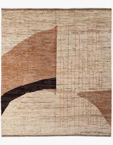 8' 7 x 9' 8 Hand Knotted Darya Wool Rug
