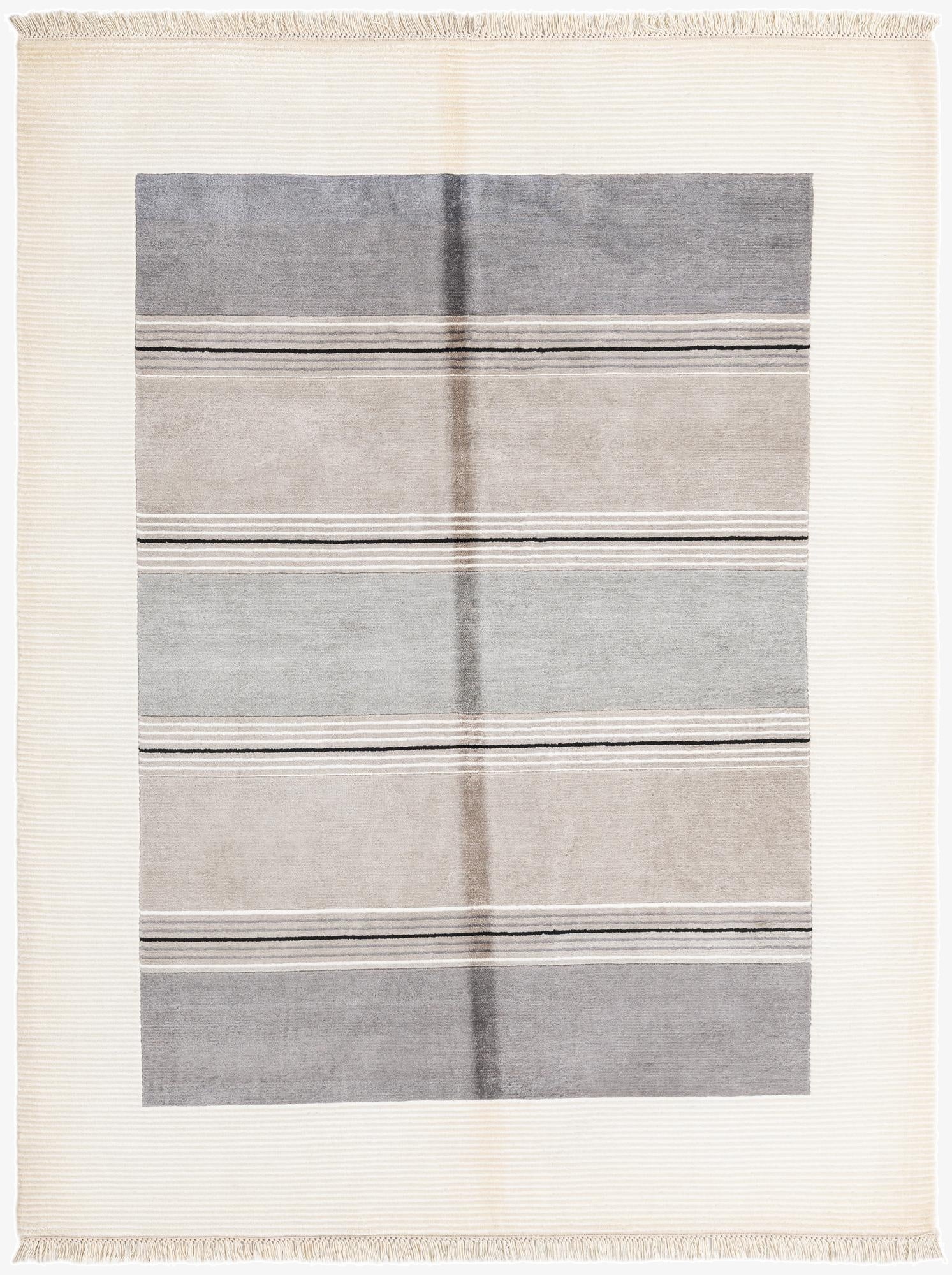 4' 11 x 6' 8  Hand Knotted Darya Wool Rug