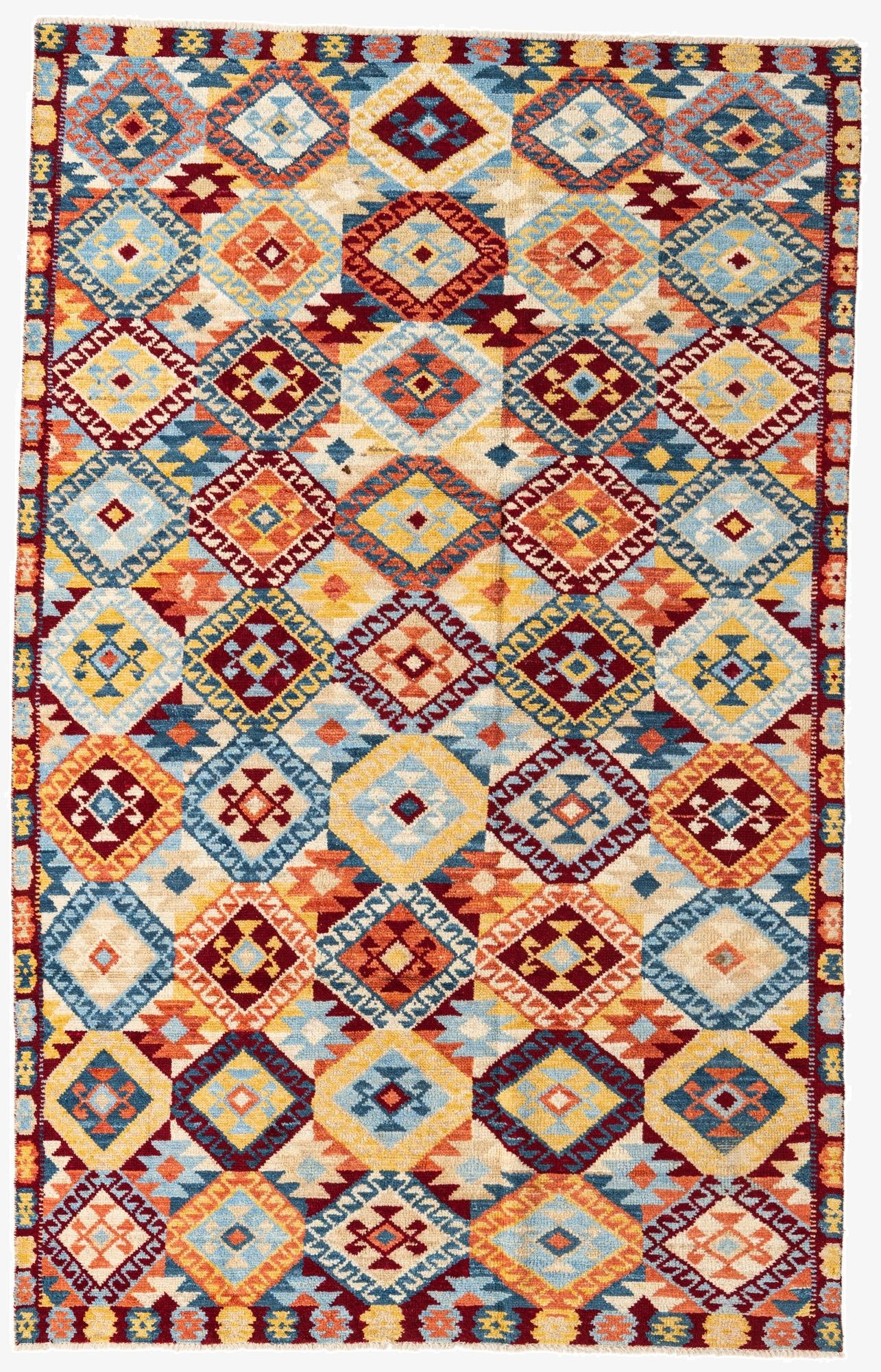 6' 4 x 10' 1  Hand Knotted Darya Wool Rug
