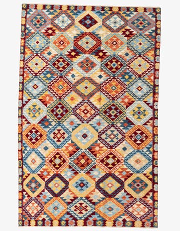 6' 4 x 10' 1 Hand Knotted Darya Wool Rug