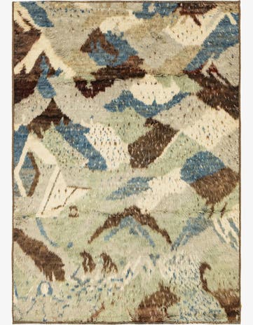 6' 7 x 9' 4 Hand Knotted Darya Wool Rug