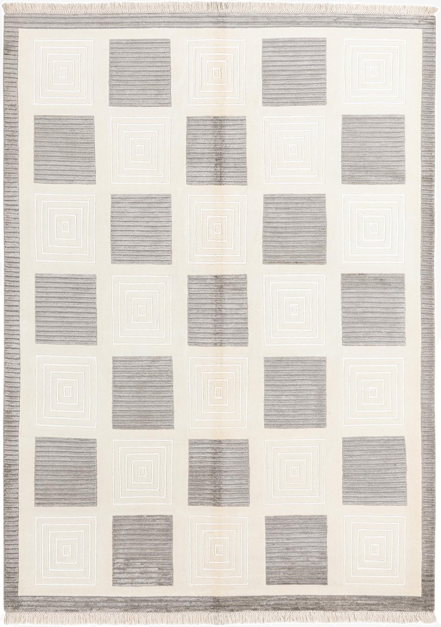 5' 7 x 7' 11  Hand Knotted Darya Wool Rug
