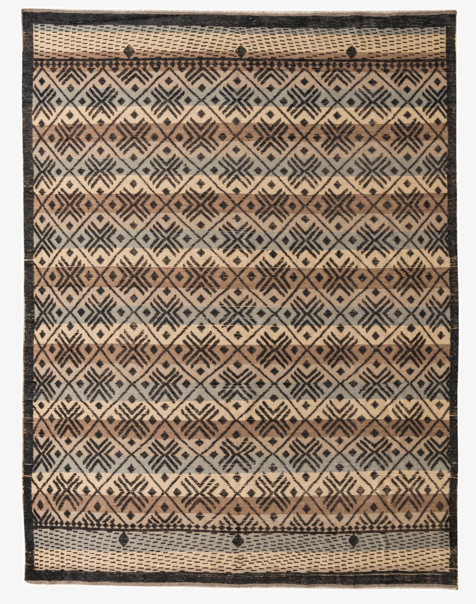 8' x 10' 6  Hand Knotted Darya Wool Rug