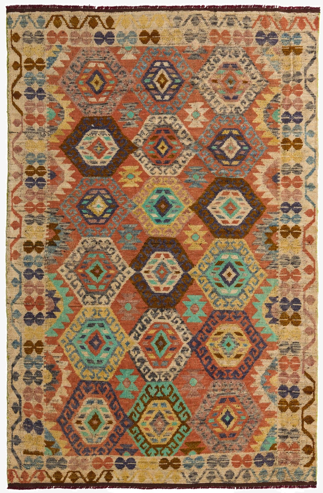 6' 9 x 10' 3  Hand Knotted Darya Wool Rug