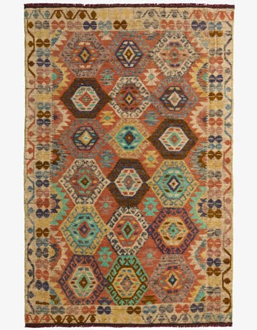 6' 9 x 10' 3 Hand Knotted Darya Wool Rug