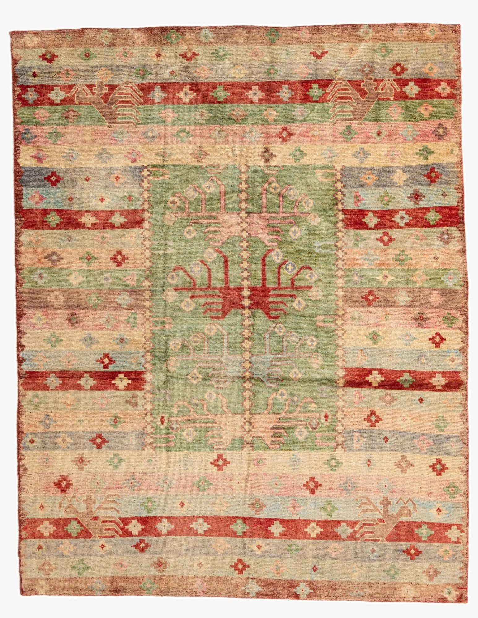 5' 6 x 6' 11  Hand Knotted Darya Wool Rug