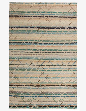 6' 7 x 10' 1 Hand Knotted Darya Wool Rug