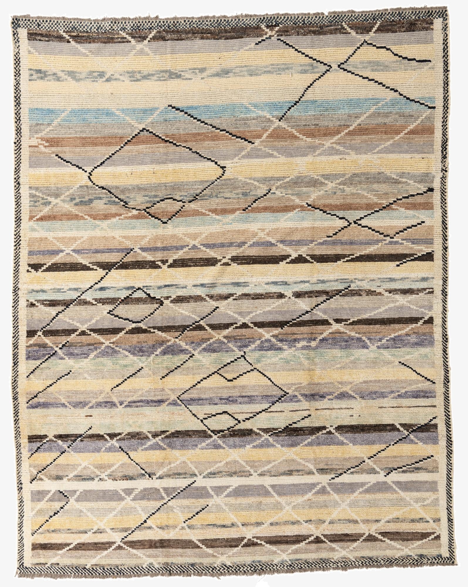 8' x 10' 2  Hand Knotted Darya Wool Rug