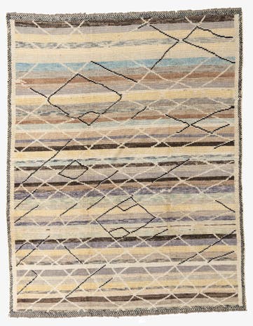8' x 10' 2 Hand Knotted Darya Wool Rug
