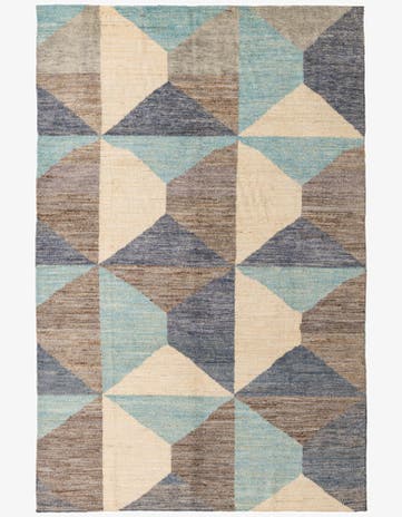 6' 6 x 10' Hand Knotted Darya Wool Rug