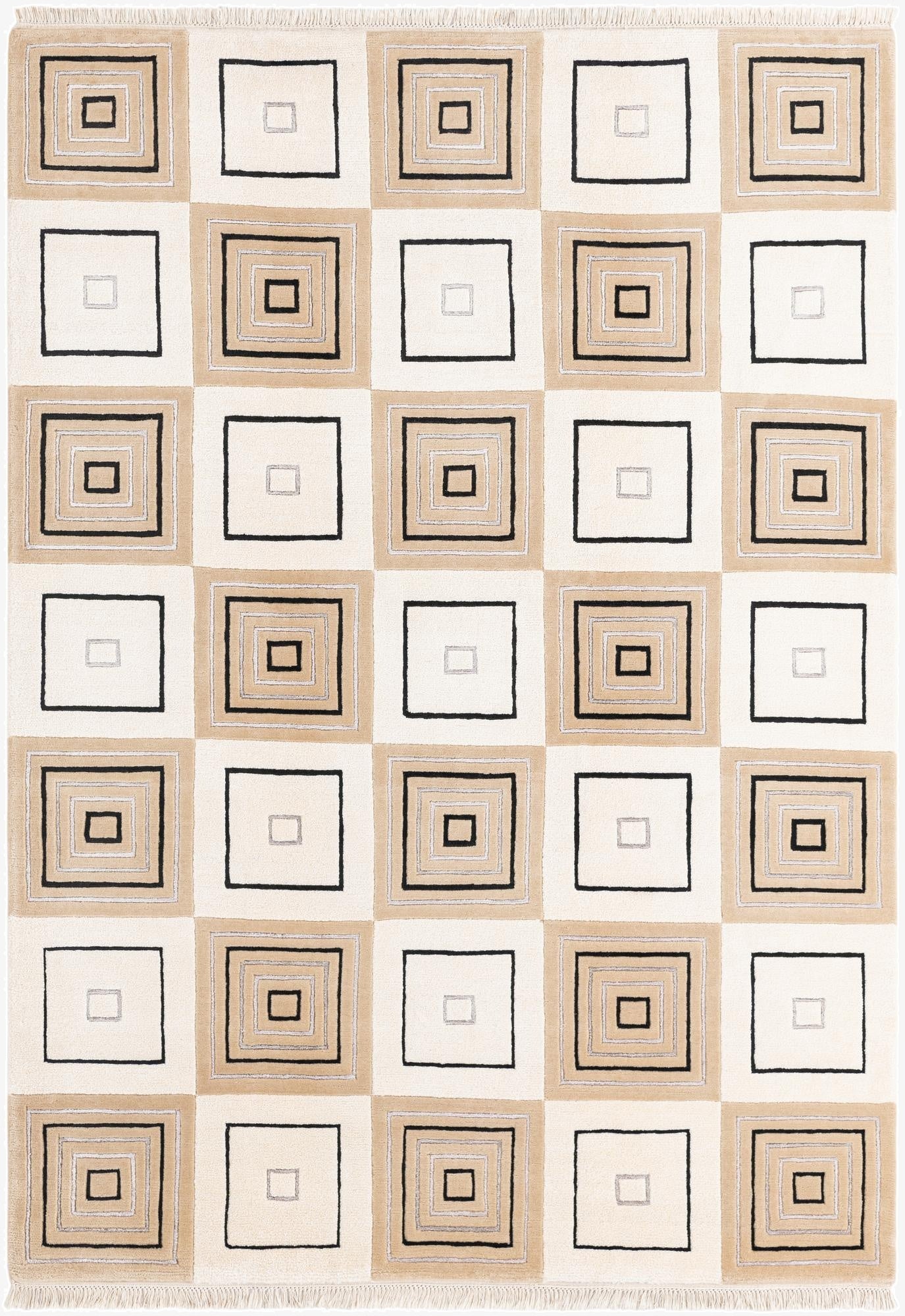 5' 7 x 7' 10  Hand Knotted Darya Wool Rug