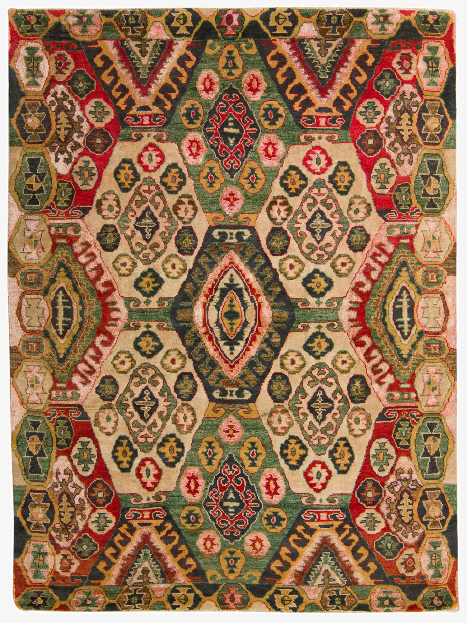 8' x 10' 5  Hand Knotted Darya Rug