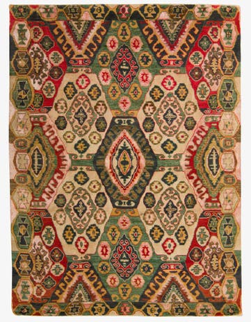 8' x 10' 5 Hand Knotted Darya Rug