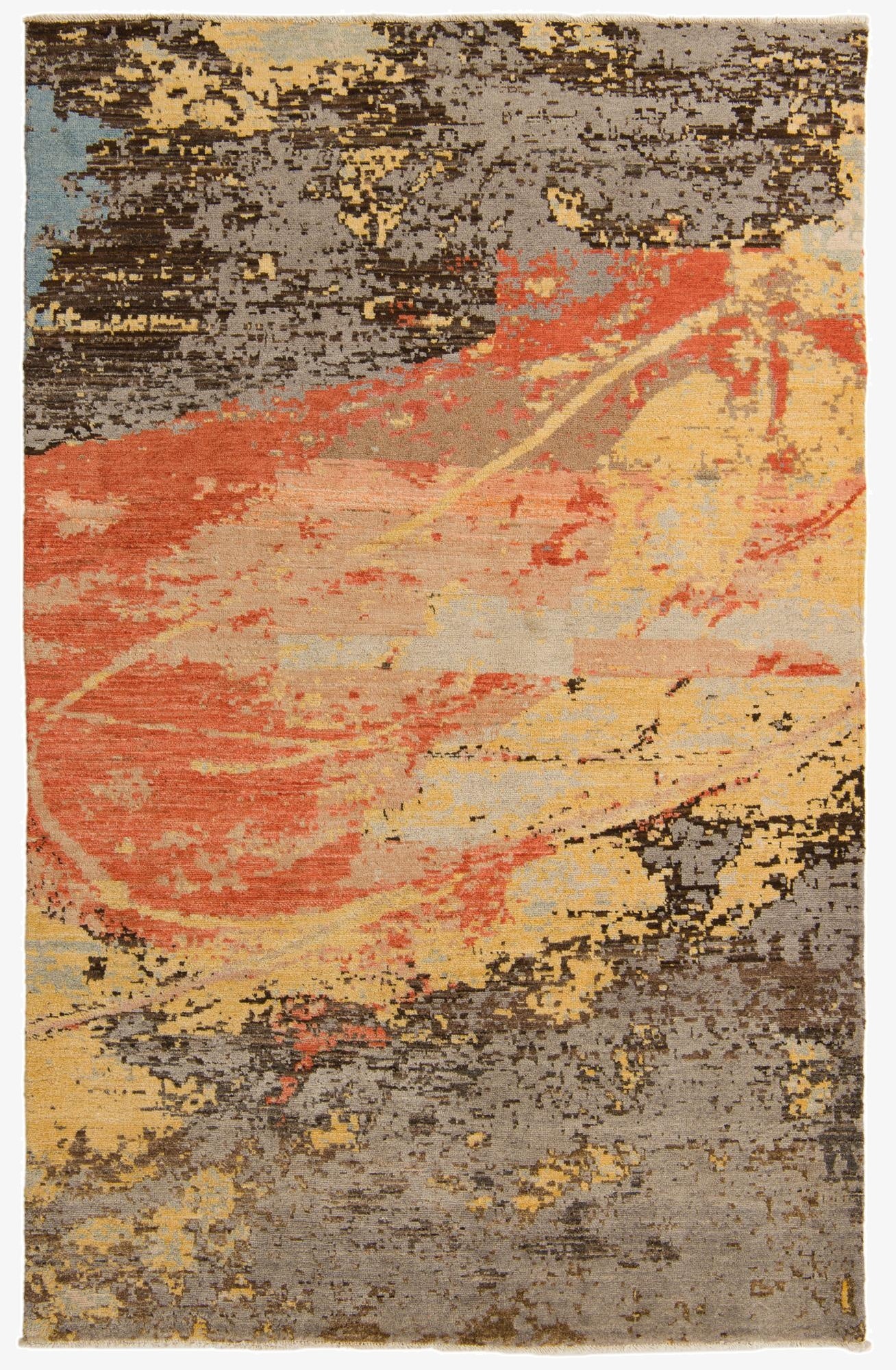 5' 10 x 9' 4  Hand Knotted Darya Wool Rug