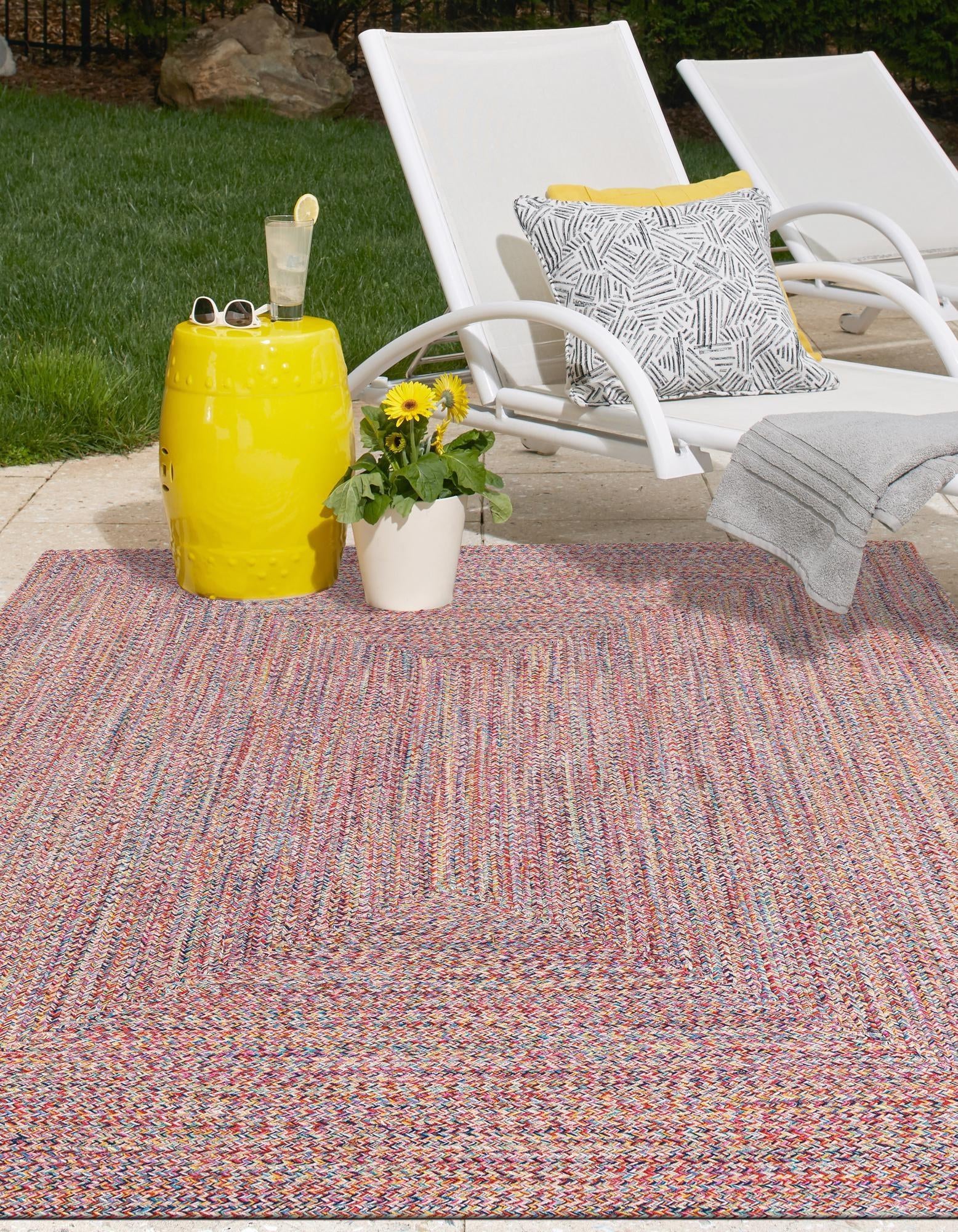 5' 3 x 8' Easy-Clean Eco Verse Washable Indoor / Outdoor Rug