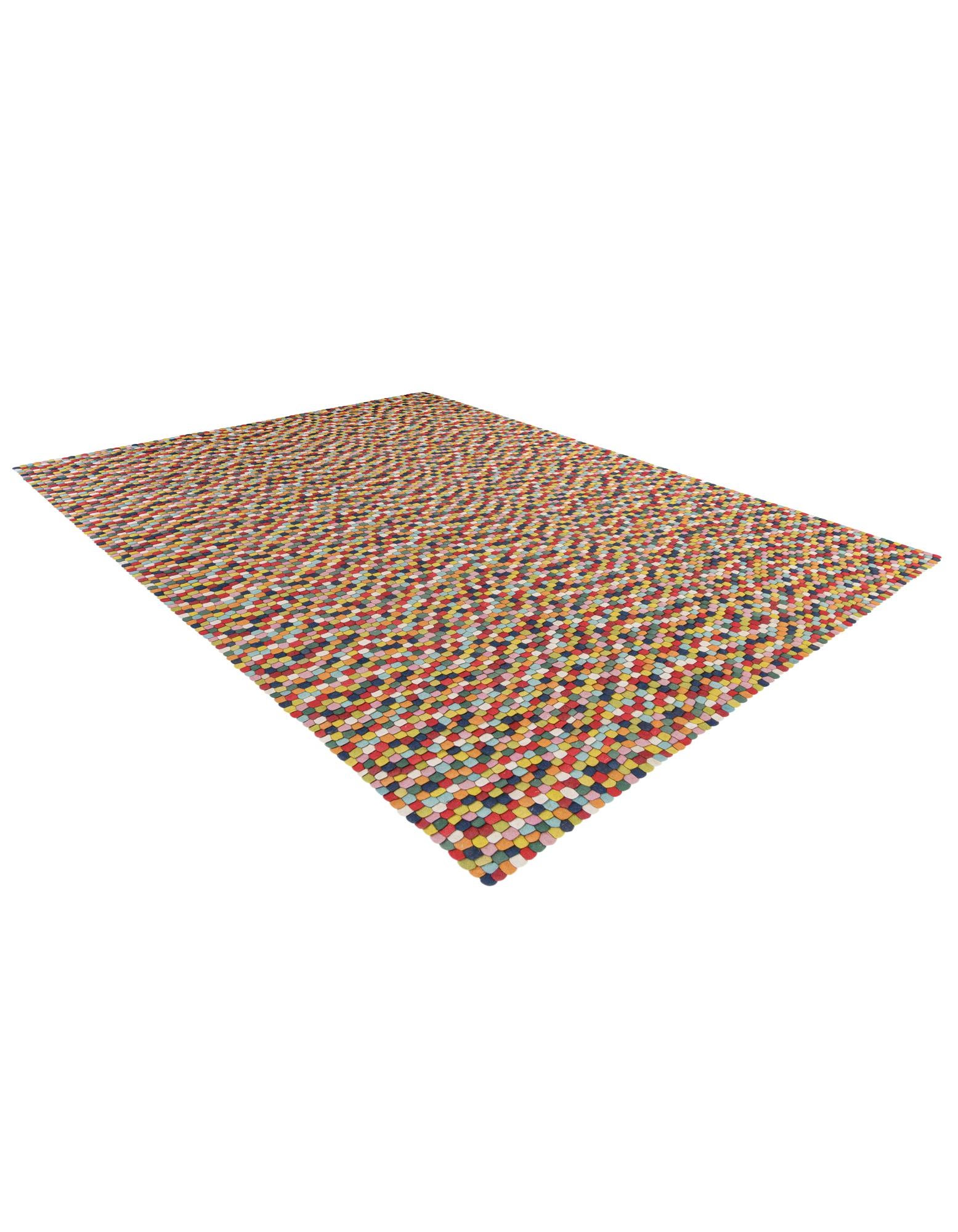 10' x 13' 1 Hand Woven Felt Ball Wool Rug
