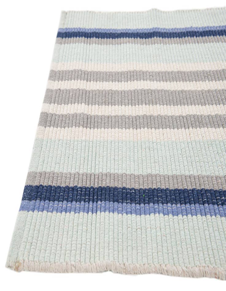 Detail image of 2' 1 x 3' 2 Hand Woven Flatweave Cotton Dhurrie Rug