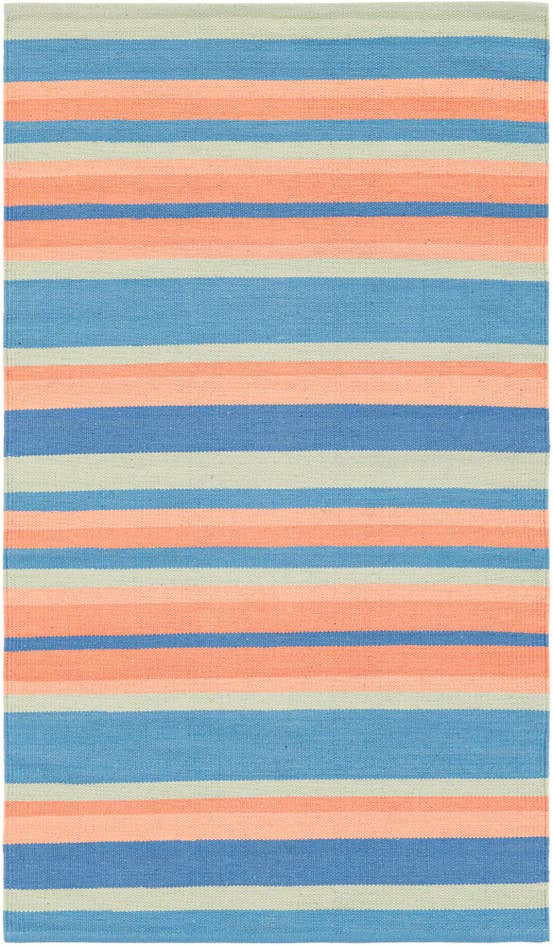 Detail image of 3' 1 x 5' 1 Hand Woven Flatweave Cotton Dhurrie Rug