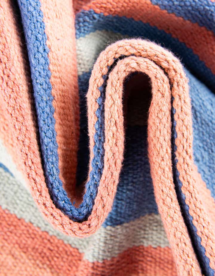 7' 10 x 10' Hand Woven Flatweave Cotton Dhurrie Rug