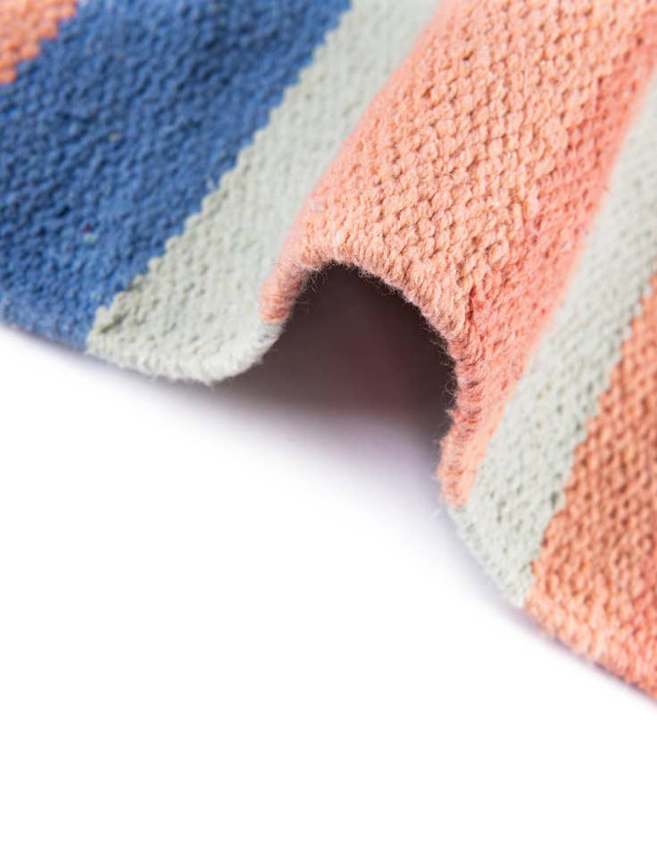 Detail image of 7' 10 x 10' Hand Woven Flatweave Cotton Dhurrie Rug