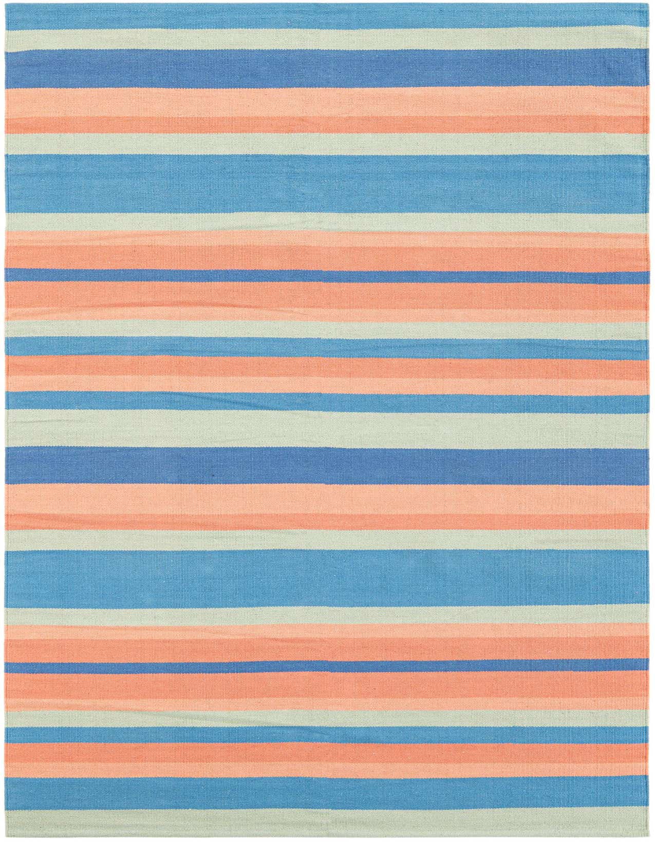 5' 1 x 8' Hand Woven Flatweave Cotton Dhurrie Rug