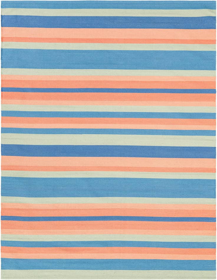 Detail image of 6' 1 x 9' Hand Woven Flatweave Cotton Dhurrie Rug