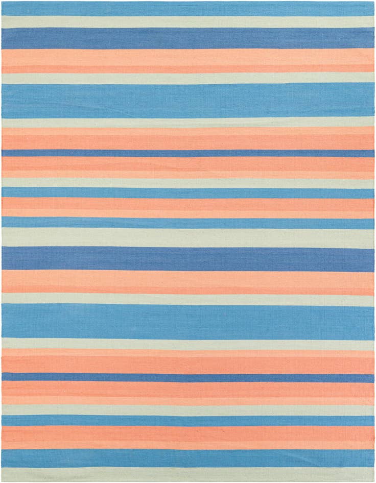 Detail image of 7' 10 x 10' Hand Woven Flatweave Cotton Dhurrie Rug