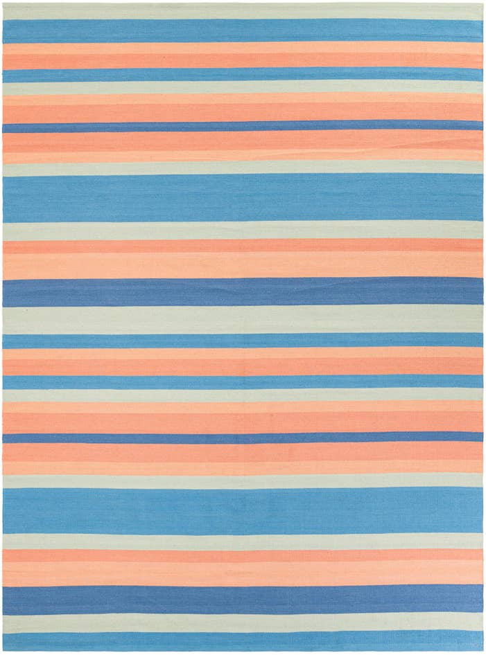 Detail image of 9' x 12' Hand Woven Flatweave Cotton Dhurrie Rug