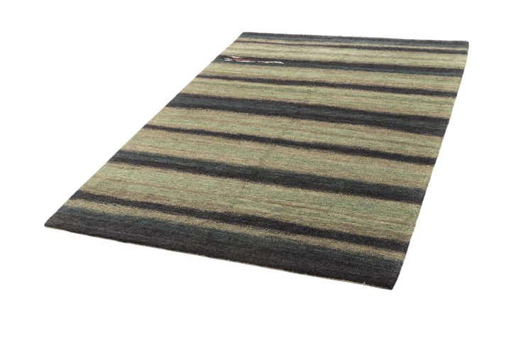 4' 9 x 7' Hand Knotted Gabbeh Wool Rug