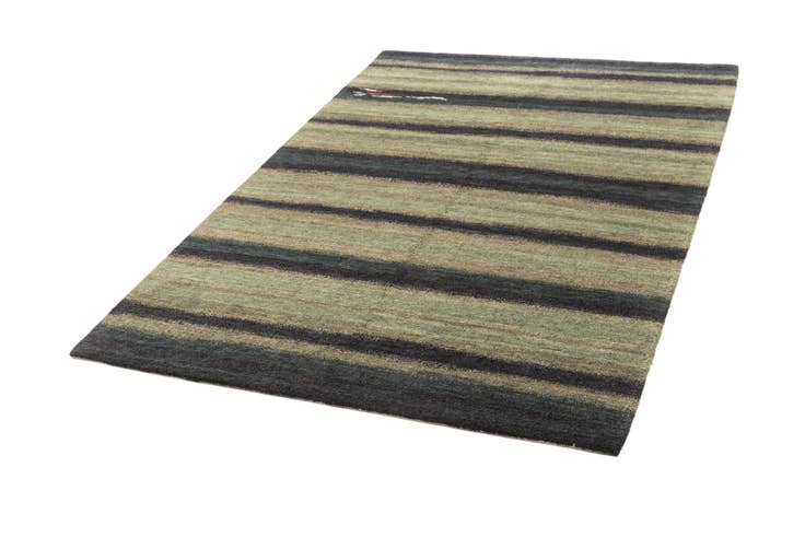 Detail image of 4' 9 x 7' Hand Knotted Gabbeh Wool Rug