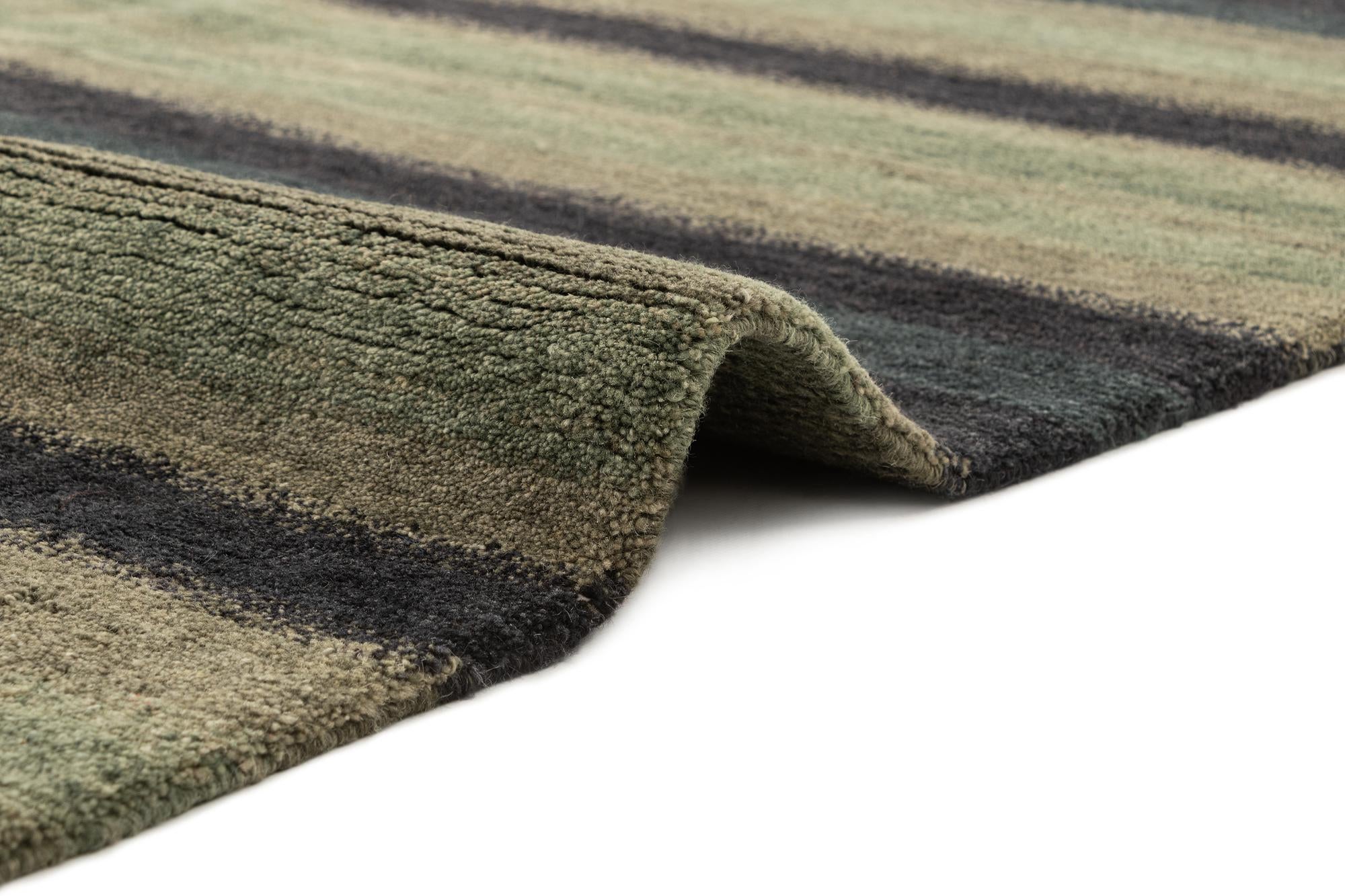 4' 9 x 7' Hand Knotted Gabbeh Wool Rug