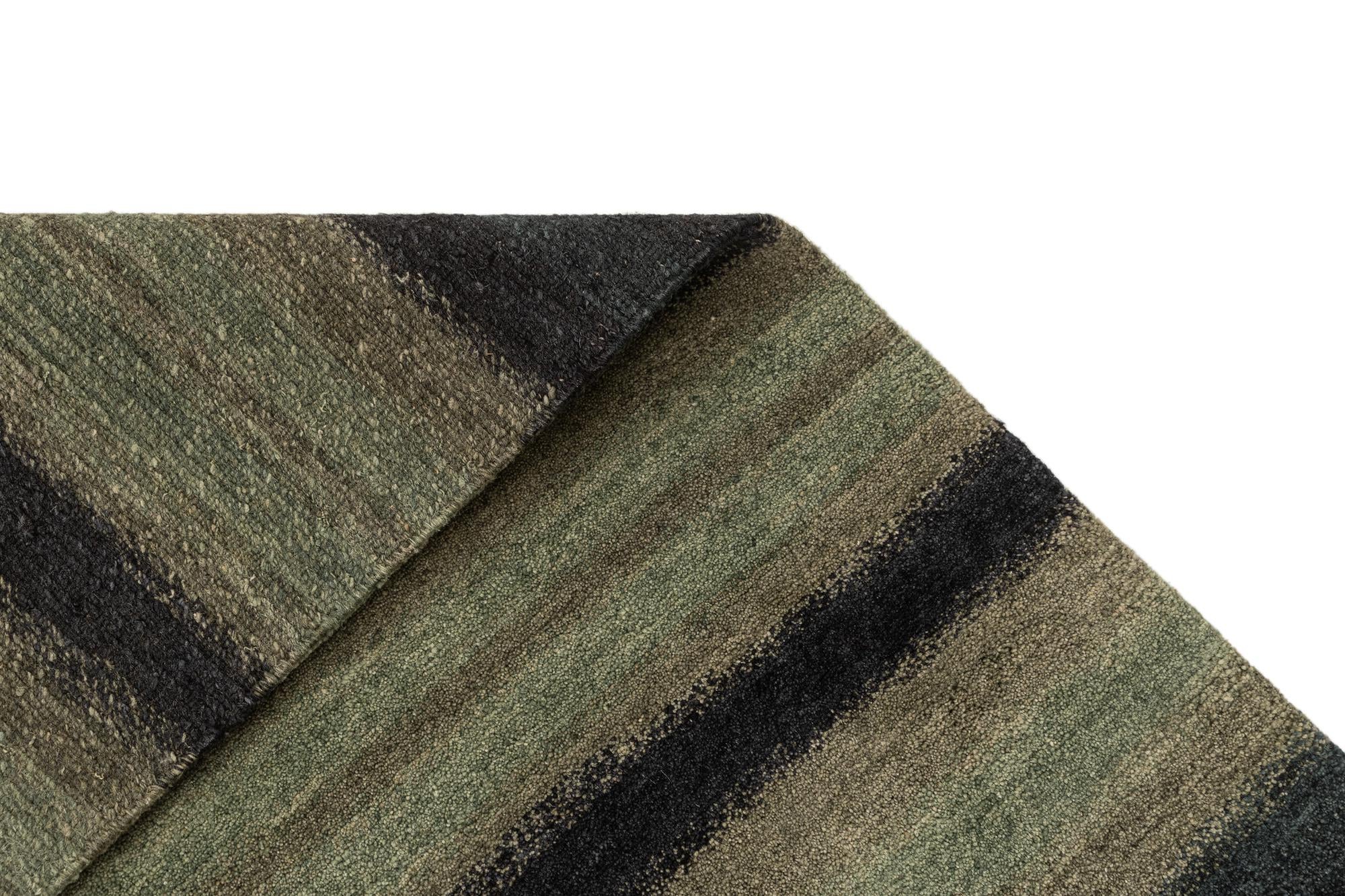 4' 9 x 7' Hand Knotted Gabbeh Wool Rug