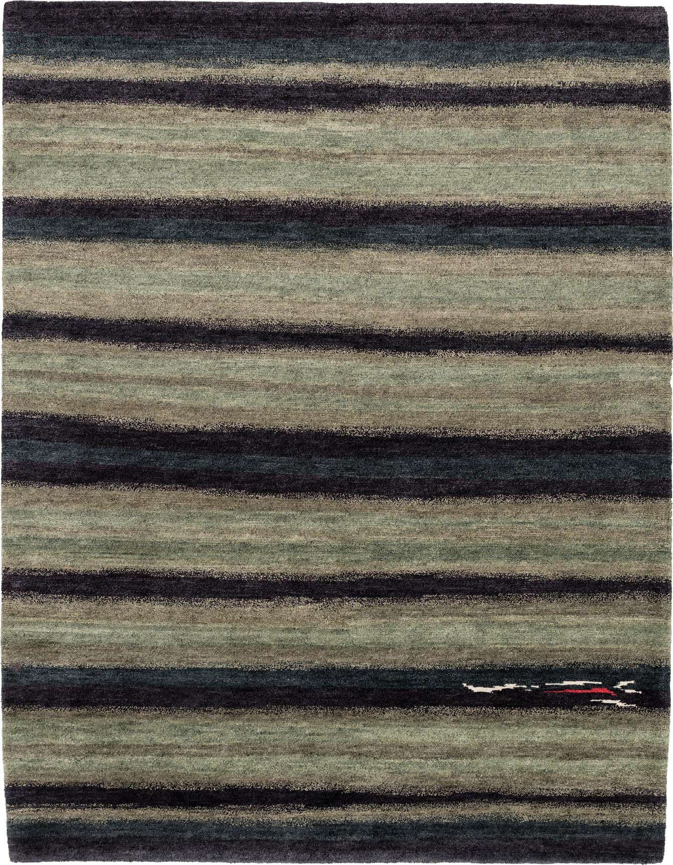 4' 9 x 7' Hand Knotted Gabbeh Wool Rug