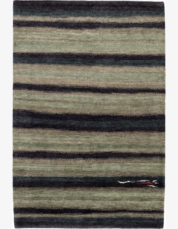 4' 9 x 7' Hand Knotted Gabbeh Wool Rug