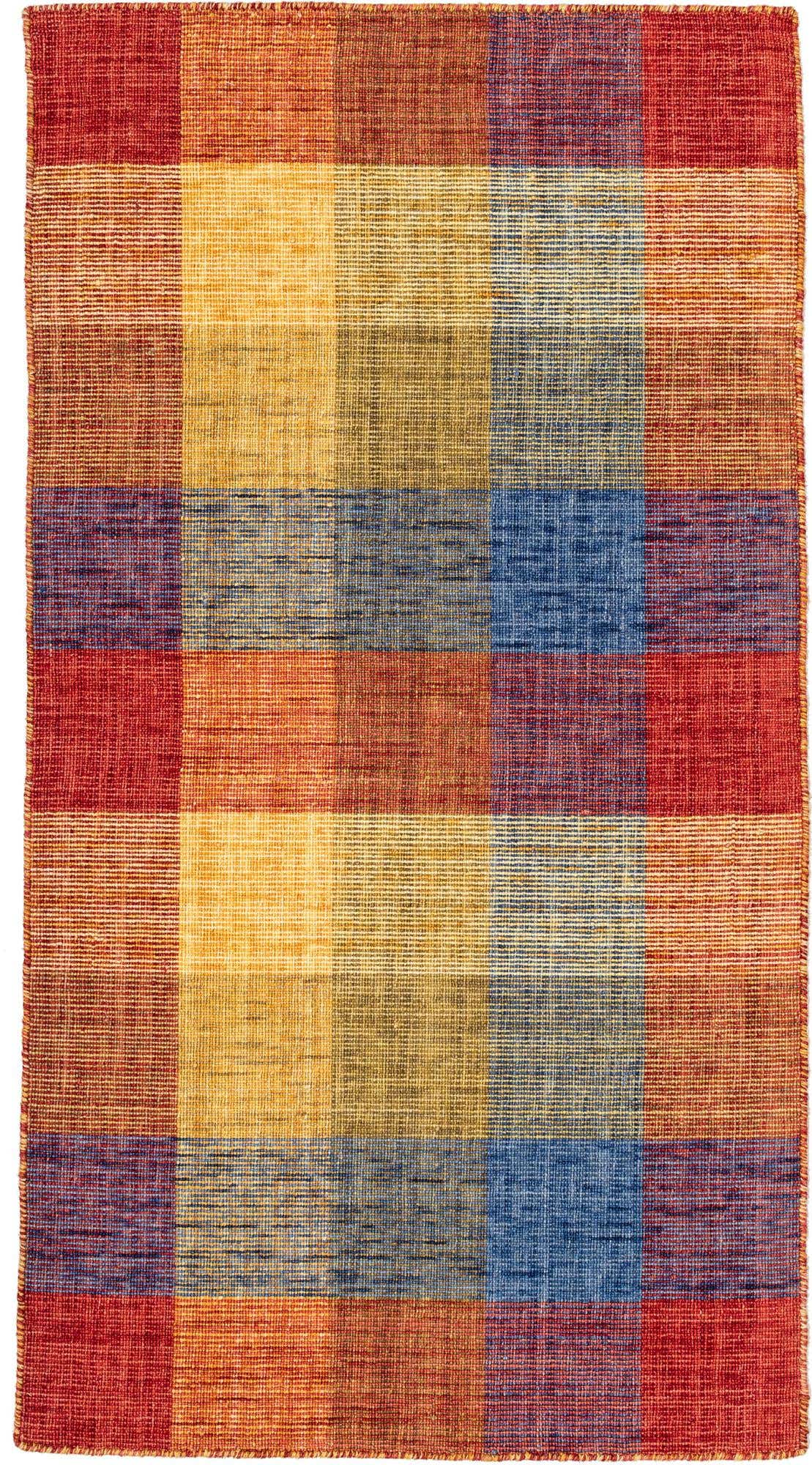 2' 6 x 4' 8 Hand Knotted Gabbeh Wool Rug