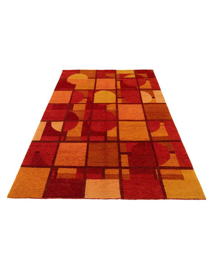 5' 6 x 8' Hand Knotted Gabbeh Wool Rug