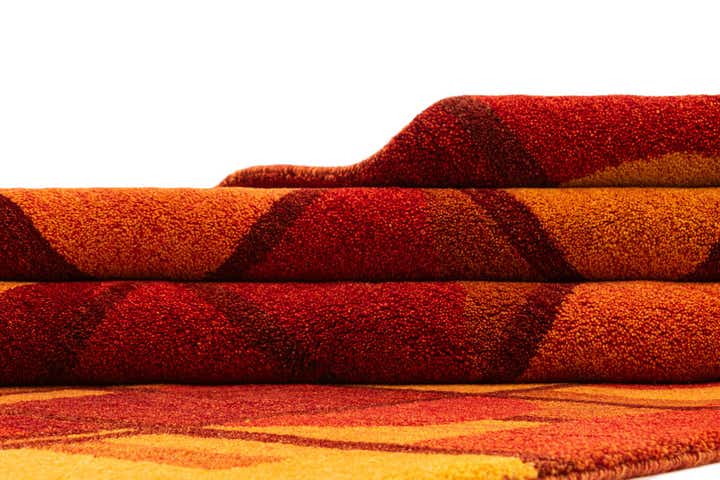 5' 6 x 8' Hand Knotted Gabbeh Wool Rug