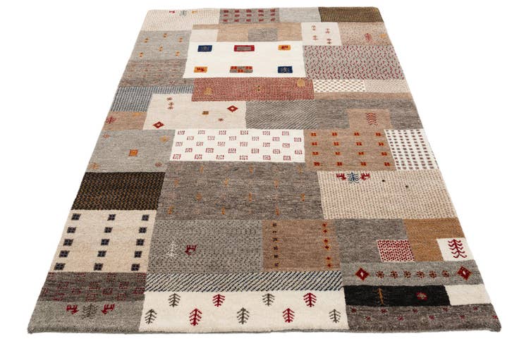 Detail image of 5' x 7' Hand Knotted Gabbeh Wool Rug