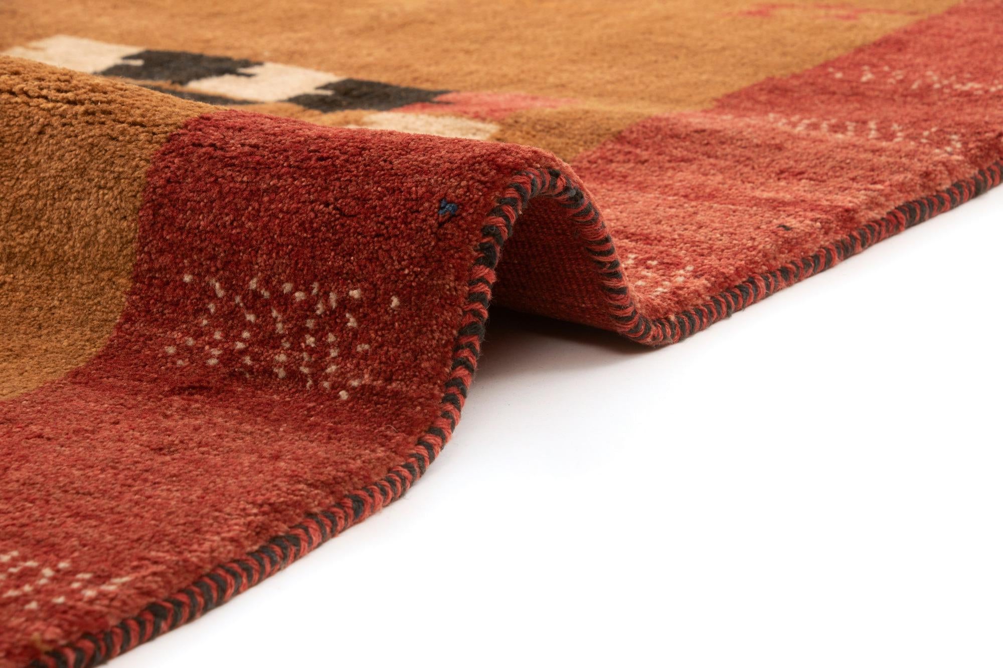 7' 9 x 9' Hand Knotted Gabbeh Rug