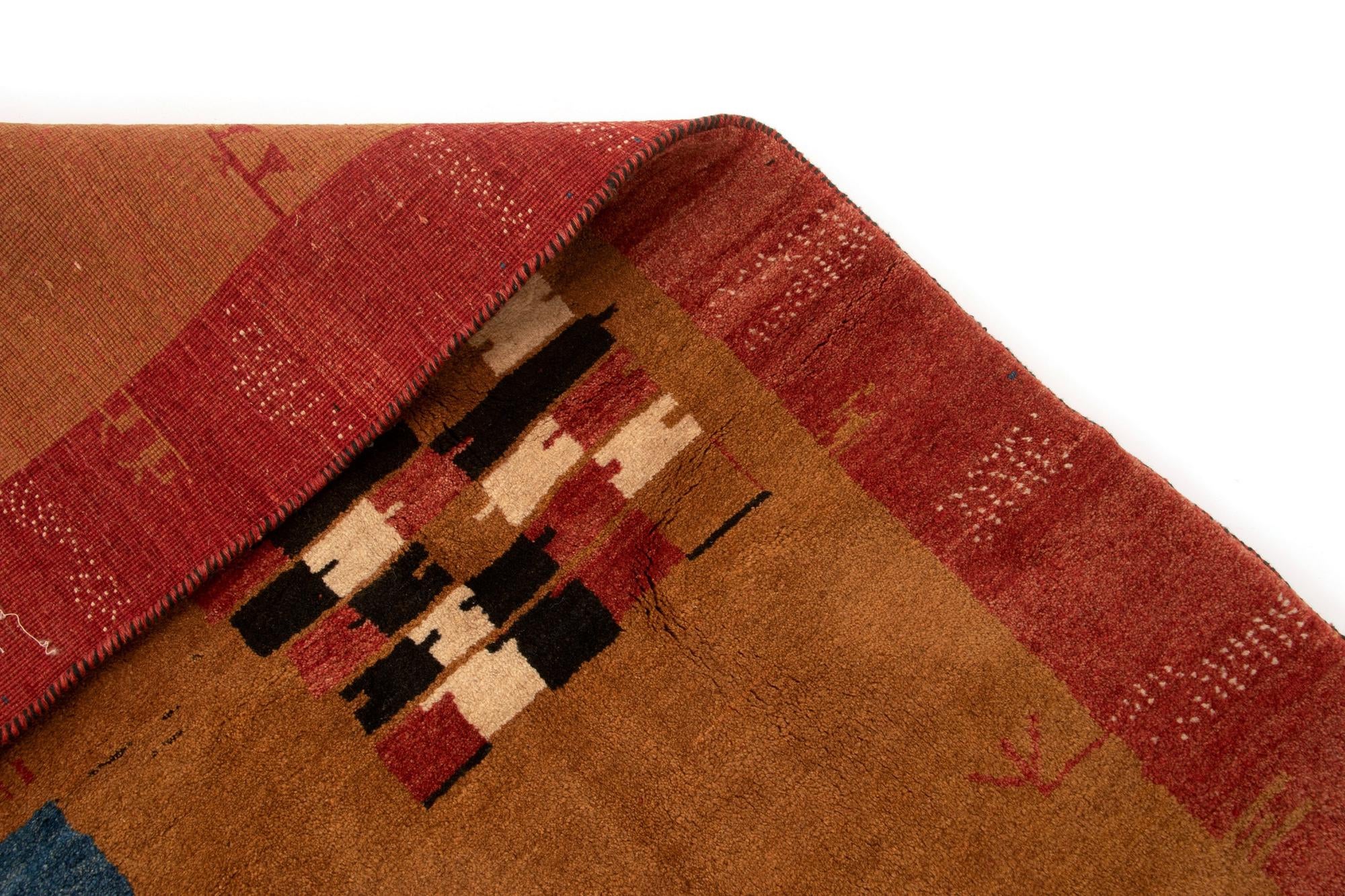 7' 9 x 9' Hand Knotted Gabbeh Rug
