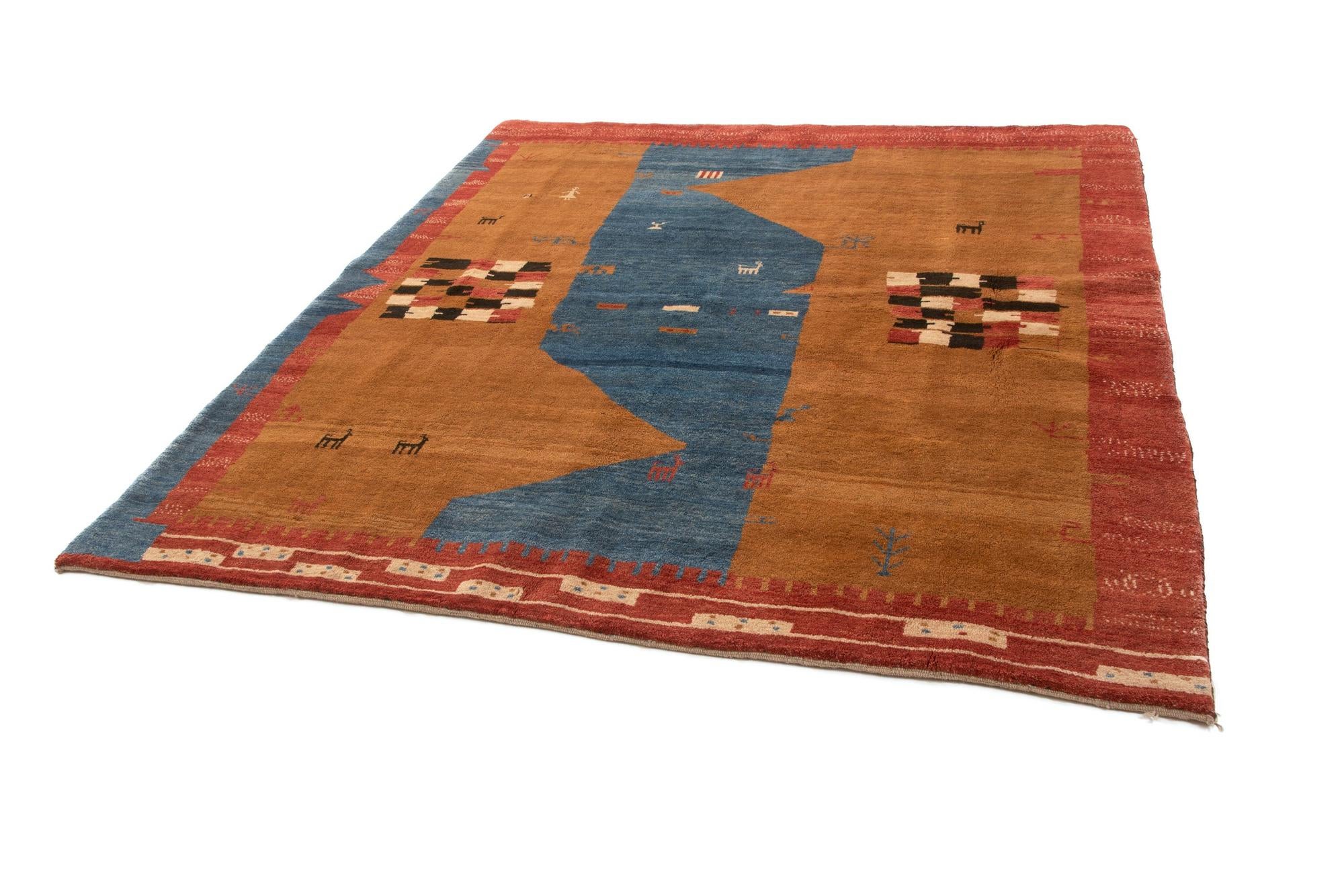 7' 9 x 9' Hand Knotted Gabbeh Rug