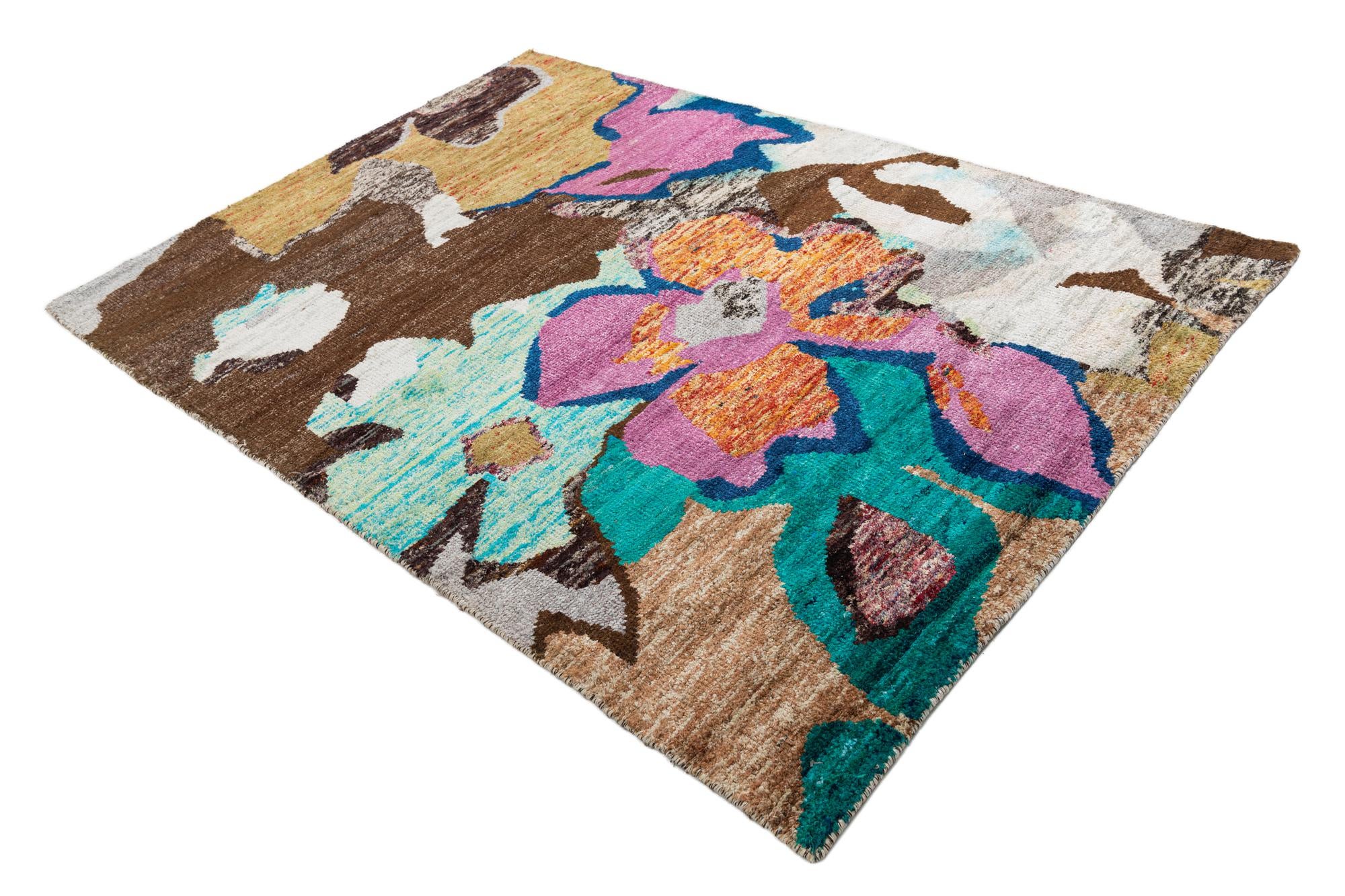5' 3 x 7' 4 Hand Knotted Gabbeh Rug