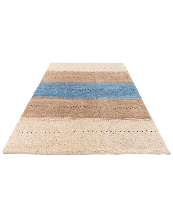 Detail image of 4' 6 x 6' 8 Hand Knotted Gabbeh Wool Rug